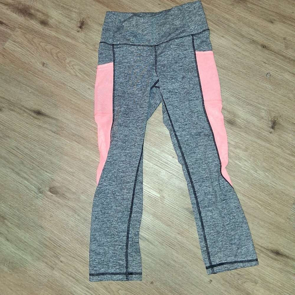 Gray Kids Crop Leggings